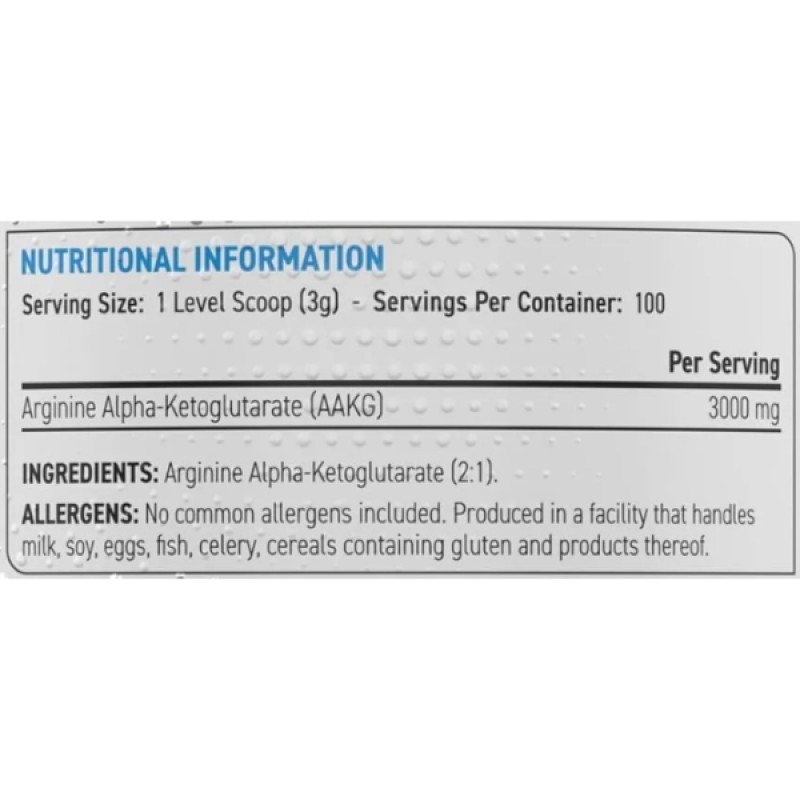 Аргінін для спорту Applied Nutrition AAKG 300 g /100 servings/ Unflavored