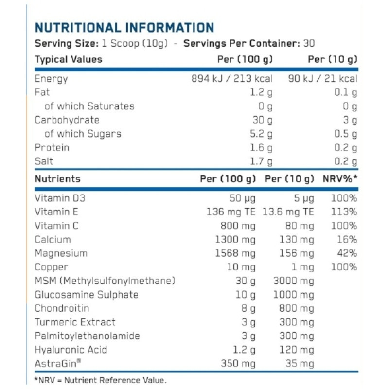 Хондропротектор (для спорту) Applied Nutrition Joint Complex 300 g /30 servings/ Orange Burst