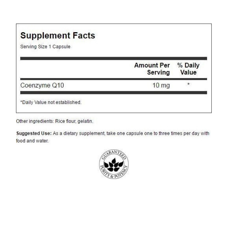 Коензим Swanson CoQ10 Mini Cap 10 mg 100 Caps