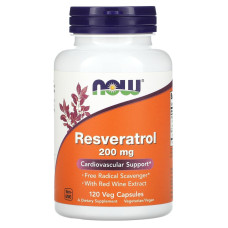 Ресвератрол NOW Foods Natural Resveratrol 200 mg 120 Veg Caps