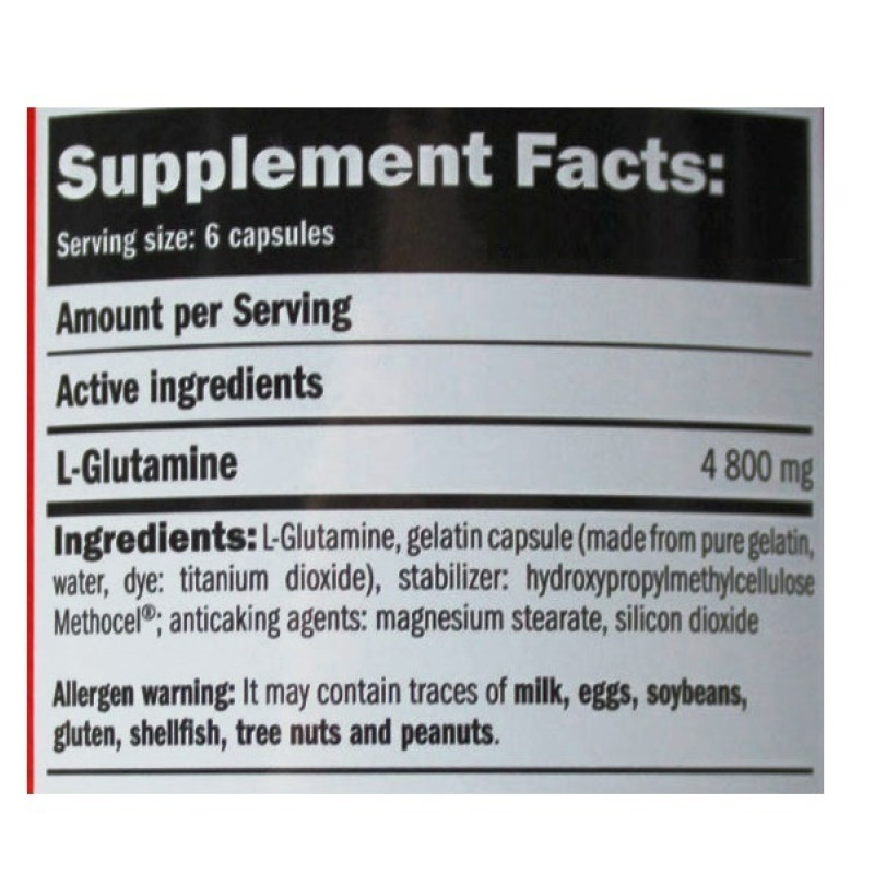 Глютамін для спорту Amix Nutrition L-Glutamine 800 mg 120 Caps