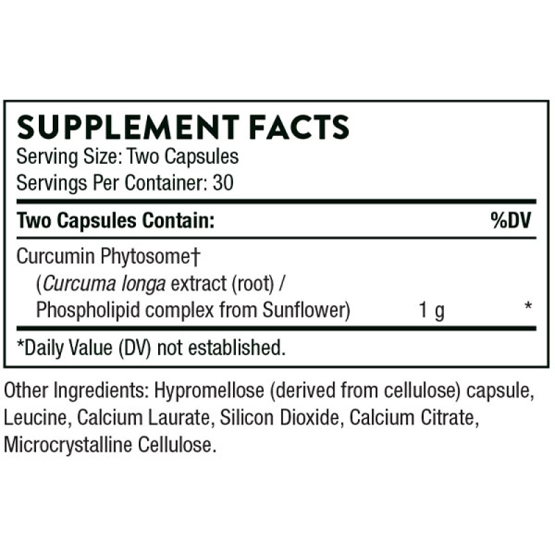 Куркума Thorne Research Curcumin Phytosome 1000 mg 120 Caps