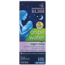 Трав'яні ферменти Mommy's Bliss Night Time, Gripe Water, 1 Month+, 4 fl oz 120 ml BAB05410