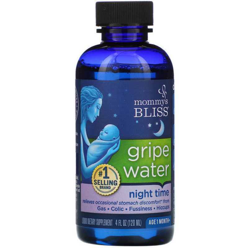 Травяные ферменты Mommy's Bliss Night Time, Gripe Water, 1 Month+, 4 fl oz 120 ml BAB05410