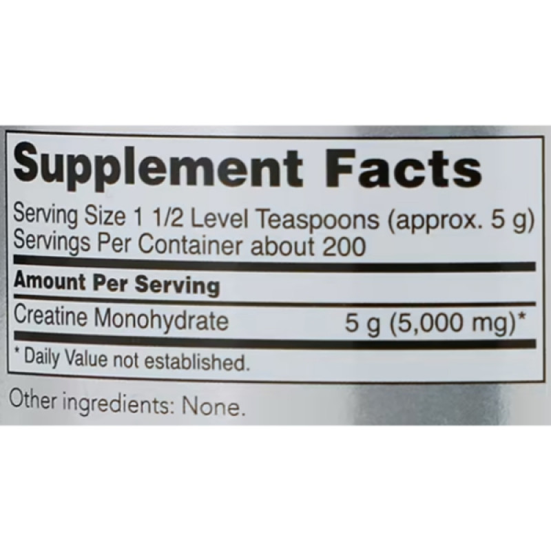 Креатин моногідрат NOW Foods Creatine Pure 1000 g /200 servings/
