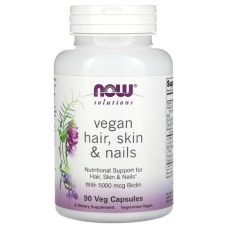 Комплекс для шкіри, волосся, нігтів NOW Foods Vegan Hair, Skin & Nails 90 Veg Caps