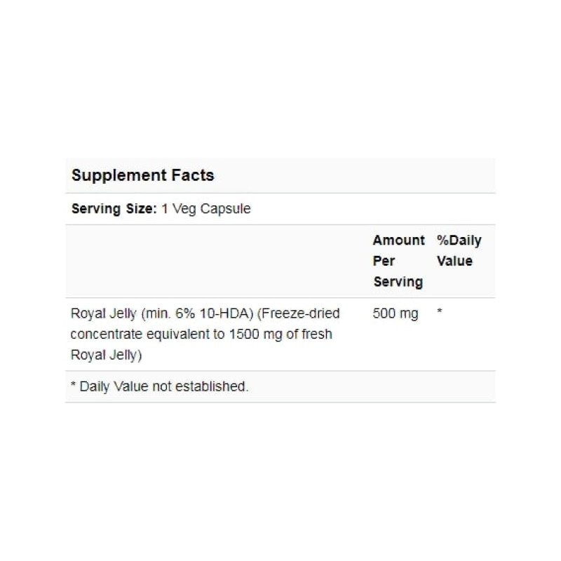 Натуральна добавка для імунітету NOW Foods Royal Jelly 1500 mg 60 Veg Caps NF2565