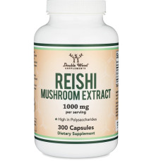 Грибний комплекс Double Wood Reishi Mushroom Extract 1000 mg (2 caps per serving) 300 Caps