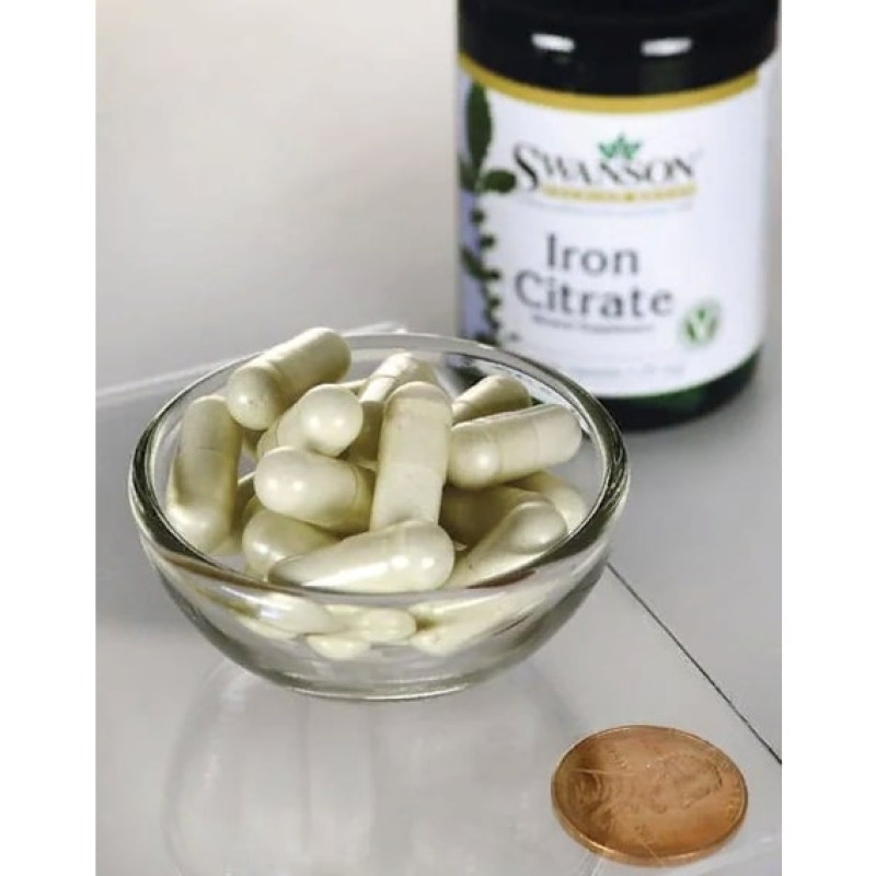 Мікроелемент Залізо Swanson Iron citrate 25 mg 60 Veg Caps SWA-11377