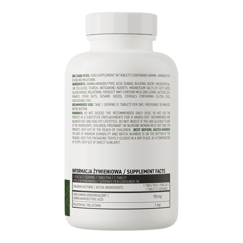 Амінокомплекс для спорту OstroVit GABA Plus 90 Tabs