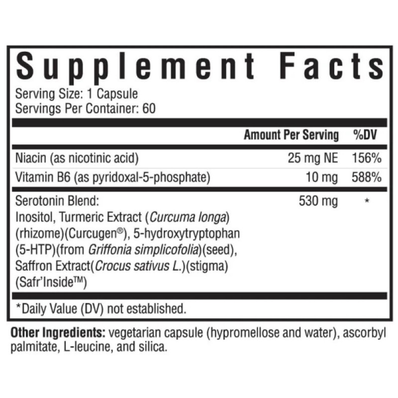 Комплекс для профілактики нервової системи Seeking Health Serotonin Nutrients 60 Veg Caps