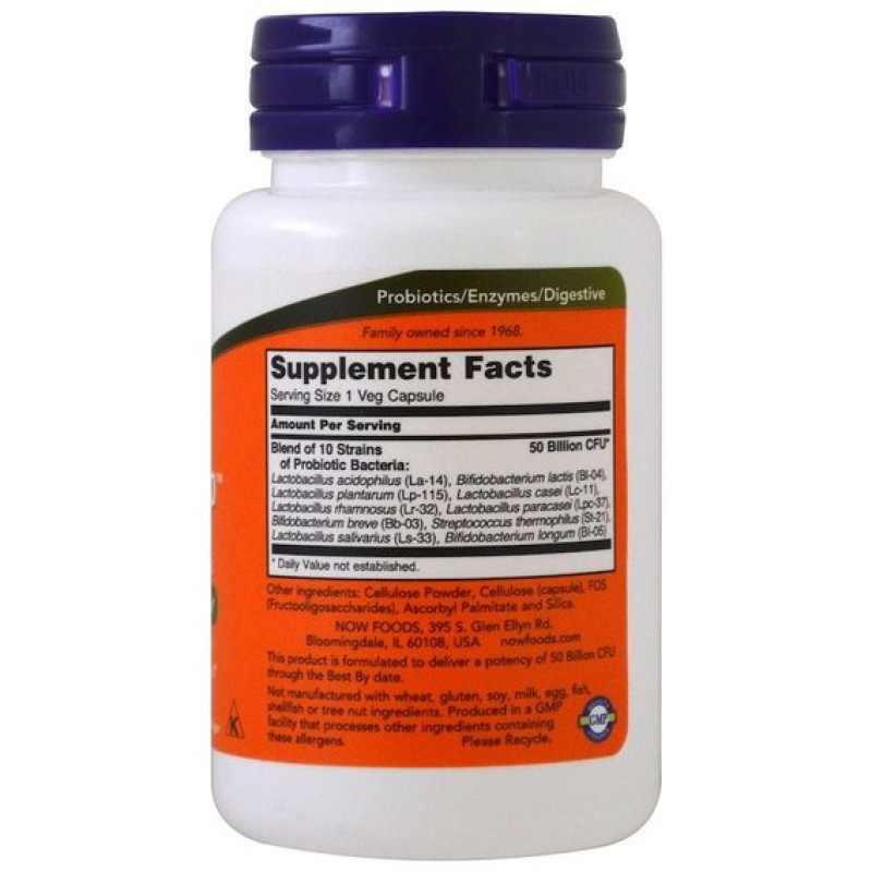 Пробіотик NOW Foods Probiotic-10 50 billion 50 Veg Caps NOW-02928