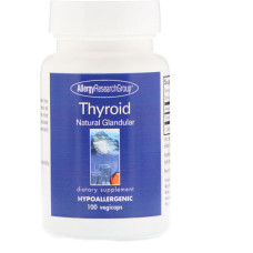 Комплекс для профілактики щитовидної залози Allergy Research Group Thyroid Natural Glandular 100 Caps ALG-71810