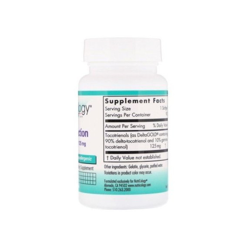 Вітамін E Nutricology Delta-Fraction Tocotrienols 125 mg 90 Softgels