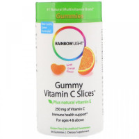 Витамин C Rainbow Light Gummy Vitamin C Slices 90 Gummies Tangy Orange