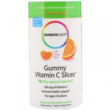 Вітамін C Rainbow Light Gummy Vitamin C Slices 90 Gummies Tangy Orange