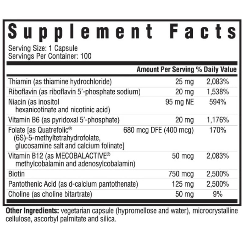 В комплекс Seeking Health B Complex Plus 100 Veg Caps