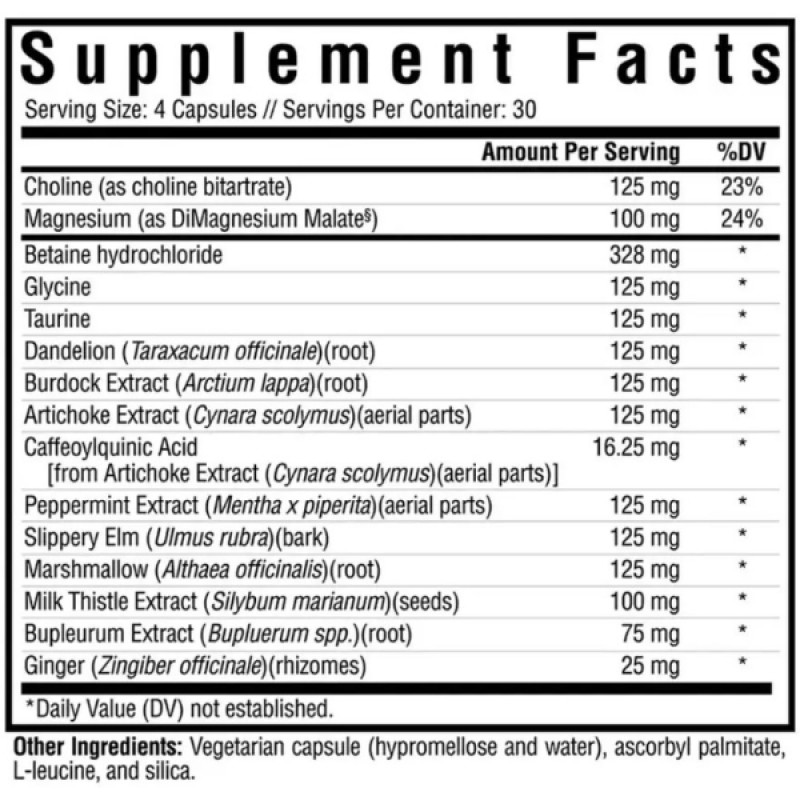 Суміш екстрактів Seeking Health Gallbladder Nutrients, Supports Bile Production & Flow 120 Veg Caps