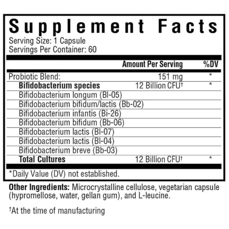 Пробіотик Seeking Health ProBiota Bifidobacterium 12 Billion CFU 60 Veg Caps
