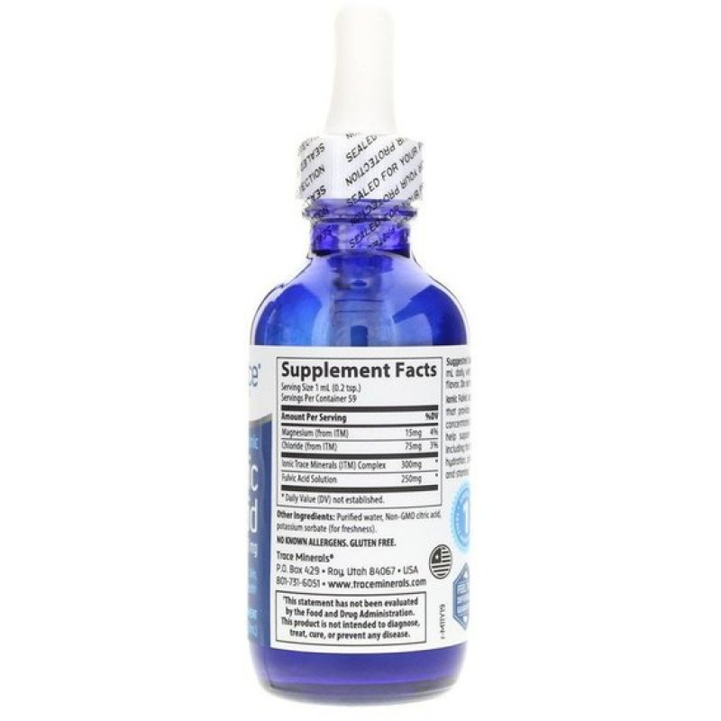 Мультиминеральный комплекс Trace Minerals Ionic Fulvic Acid - 250 mg 2 oz 59 ml TMR-00311