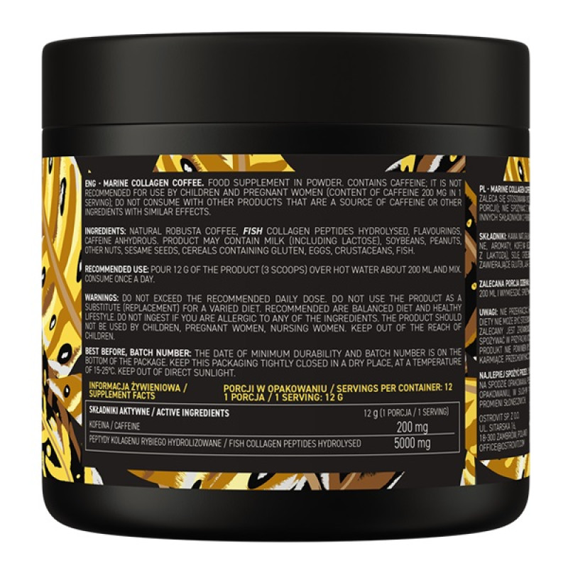 Хондропротектор (для спорту) OstroVit Marine Collagen Coffee 150 g /12 servings/ Creamy Wafers