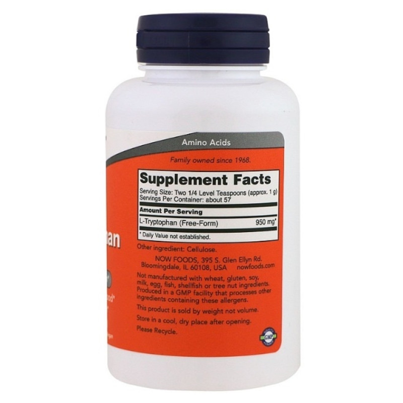 Триптофан NOW Foods L-Tryptophan рowder 57 g /57 servings/