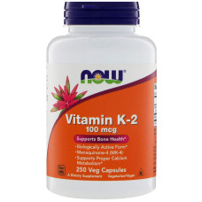Вітамін K NOW Foods Vitamin K-2 100 mcg 250 Veg Caps