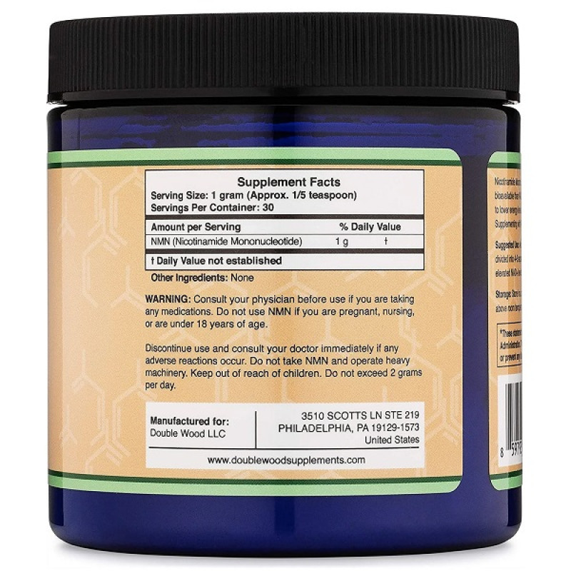 Ніацін Double Wood NMN Bulk Powder (Nicotinamide Mononucleotide) 30 g /30 servings/