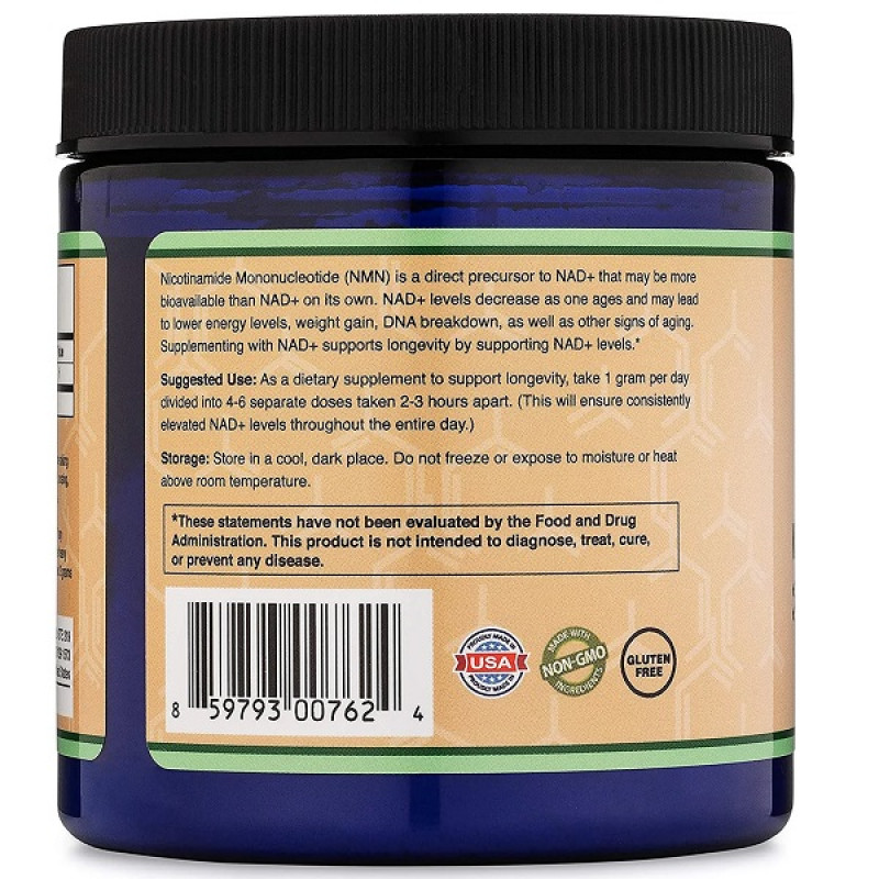 Ніацін Double Wood NMN Bulk Powder (Nicotinamide Mononucleotide) 30 g /30 servings/