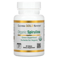 Спіруліна California Gold Nutrition Spirulina 500 mg 60 Tabs