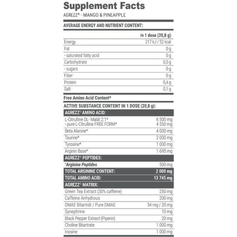 Комплекс до тренування Extrifit Agrezz 20,8 g /1 servings/ Wild Strawberry & Mint