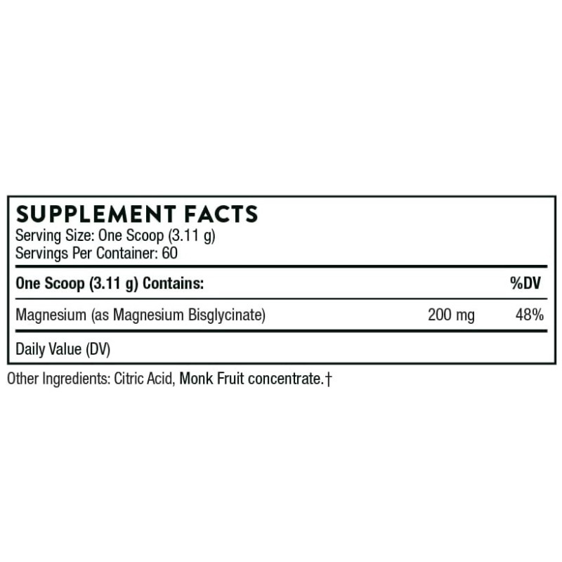 Микроэлемент Магний Thorne Research Magnesium Bisglycinate 6.5 oz 187 g /60 servings/