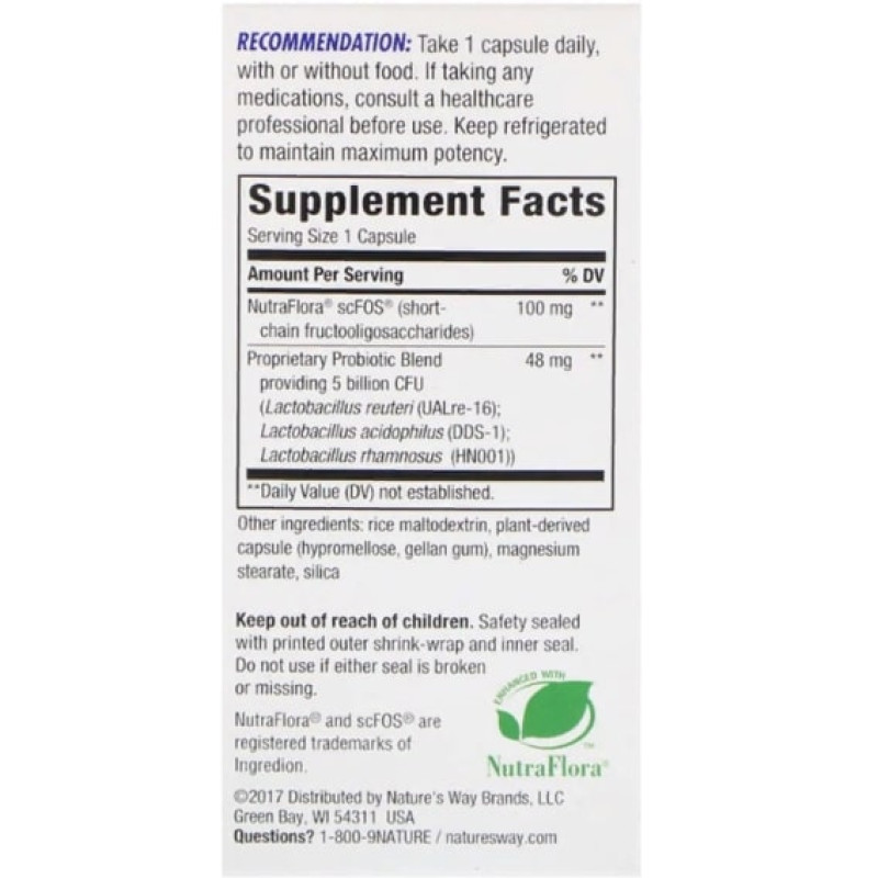 Натуральна добавка для імунітету Nature's Way Primadophilus Reuteri, Superior Probiotic 90 Veg Caps NWY-15024