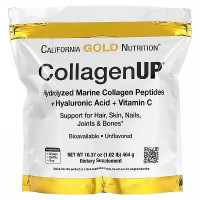 Комплекс для кожи, волос, ногтей California Gold Nutrition CollagenUP, Marine Hydrolyzed Collagen + Hyaluronic Acid + Vitamin C 464 g /90 servings/ Unflavored