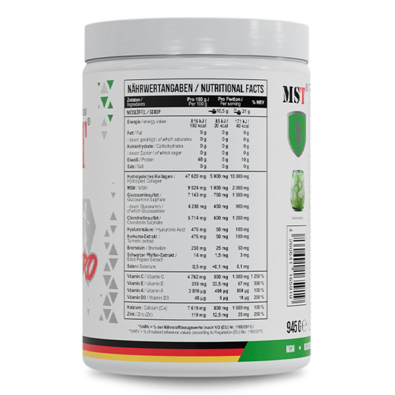 Хондропротектор (для спорту) MST Nutrition Flex Pro 945 g /94 servings/ Green Apple