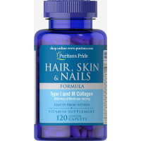 Комплекс для шкіри, волосся, нігтів Puritan's Pride Hair, Skin & Nails Formula 120 Caplets