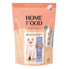  HOME FOOD Сухий корм для дорослих котів «Ягнятина та лосось» CAT ADULT З чутливим травленням 1,6 кг