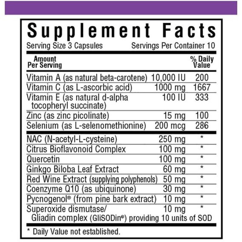 Антиоксидант Bluebonnet Nutrition Super Antioxidant Formula 30 Veg Caps BLB0324
