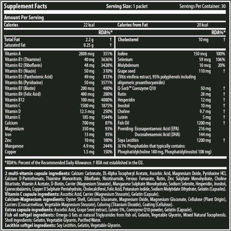 Вітамінно-мінеральний комплекс для спорту Scitec Nutrition Multi Pro Plus 228 g /30 servings/