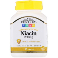 Ниацин 21st Century Niacin 250 mg 110 Tabs