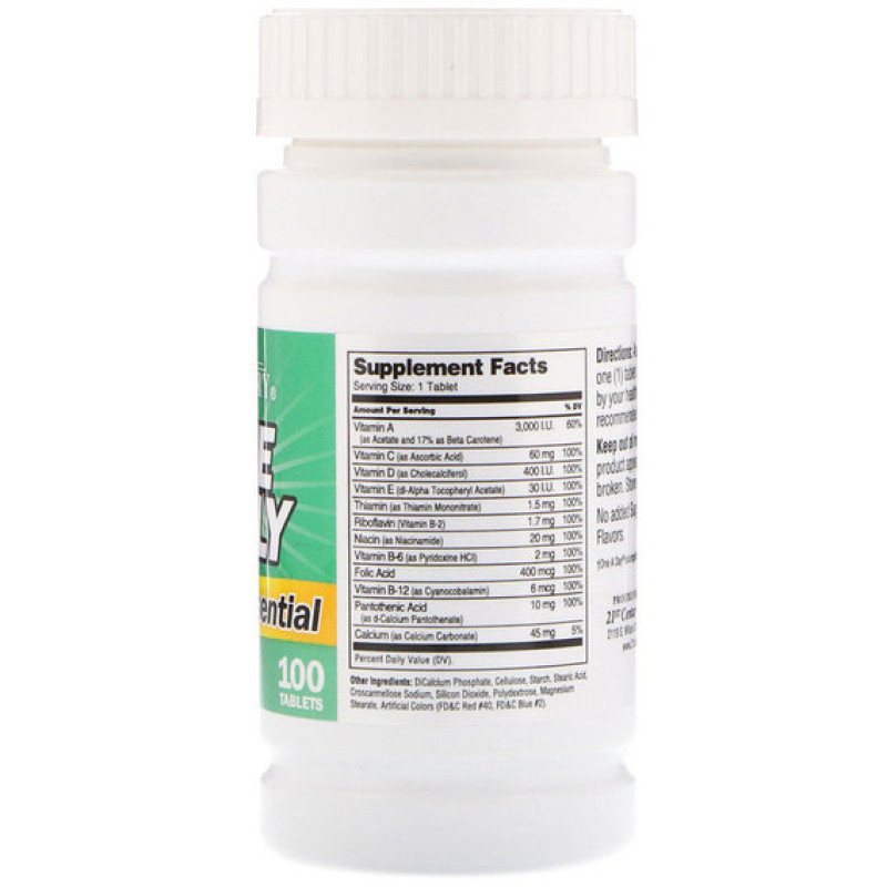 Витаминно-минеральный комплекс 21st Century One Daily Essential, Multivitamin Multimineral 100 Tabs