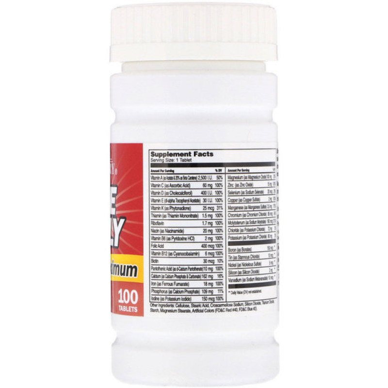 Витаминно-минеральный комплекс 21st Century One Daily Maximum, Multivitamin Multimineral 100 Tabs