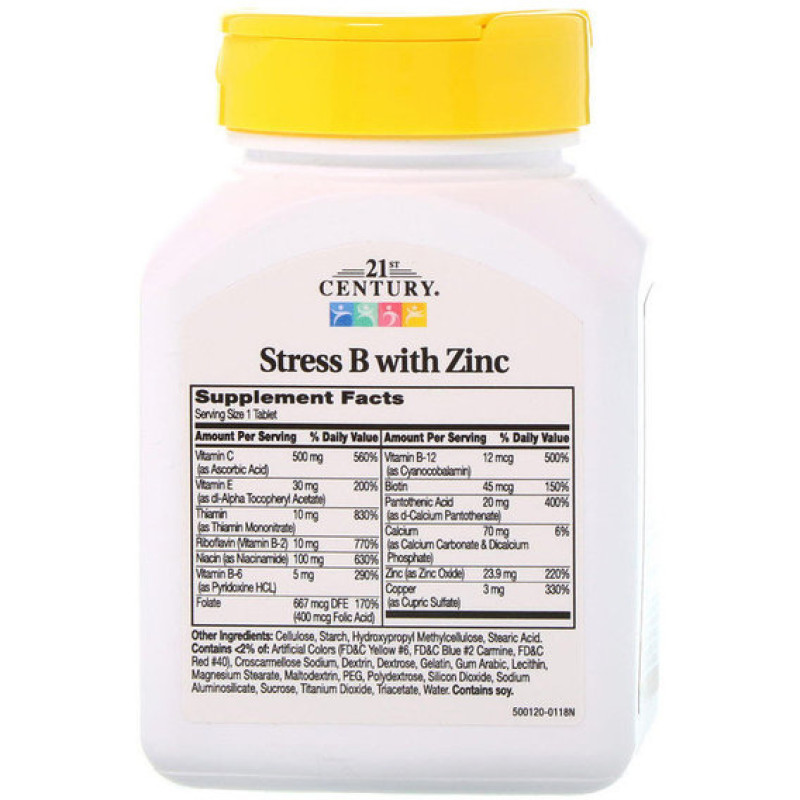 Витаминно-минеральный комплекс 21st Century Stress B with Zinc 66 Tabs