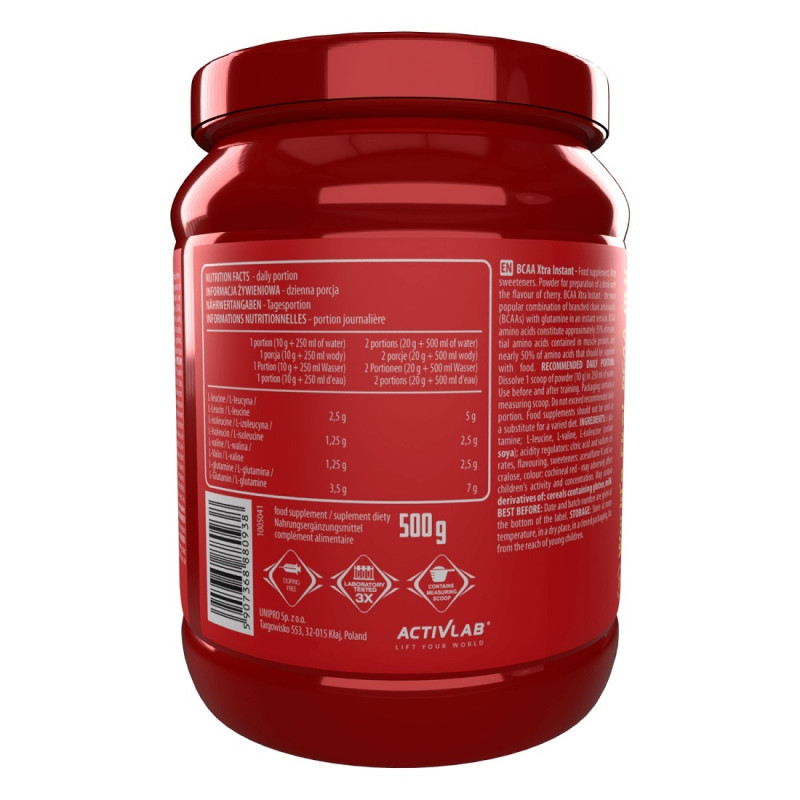 Амінокислота BCAA для спорту Activlab BCAA Xtra 800 g /80 servings/ Lemon