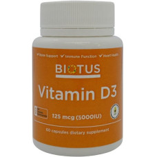 Вітамін D Biotus Vitamin D3, 1000 ME 60 Caps BIO-530043