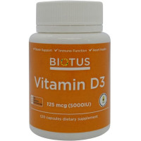 Вітамін D Biotus Vitamin D3, 5000 ME 120 Caps BIO-530098