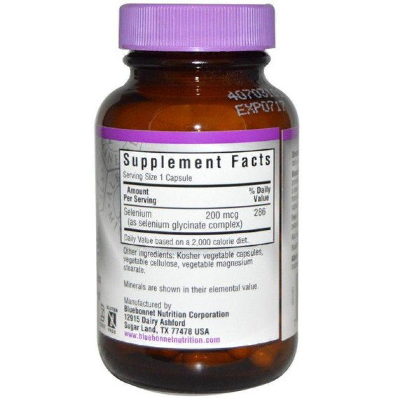 Селен Bluebonnet Nutrition Albion Selenium Glycinate 90 Caps