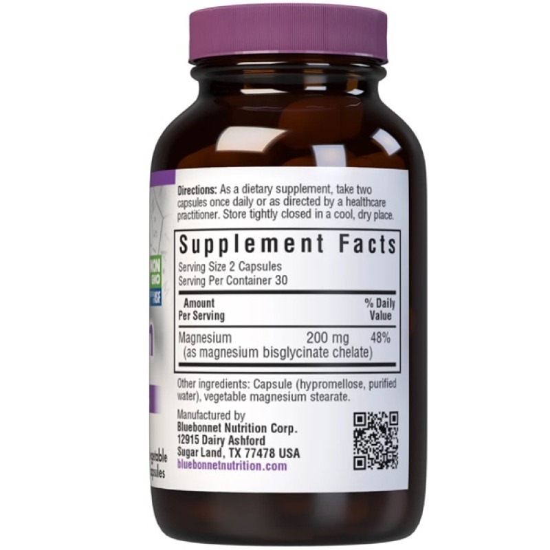 Мультимінеральний комплекс Bluebonnet Nutrition Chelated Magnesium Albion 60 Caps