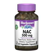 Ацетилцистеїн Bluebonnet Nutrition NAC (N-Ацетил-L-Цистеин) 500 mg 30 Caps