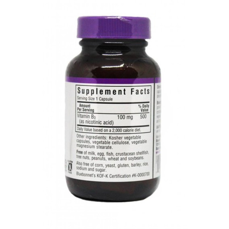 Ніацін Bluebonnet Nutrition Niacin 100 mg 90 Caps